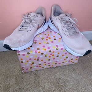 Blush Nike Running Shoes -- Slightly worn